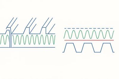 Schematyczne porównanie przekroju dachu z płyty warstwowej i dachu w układzie kanapka.